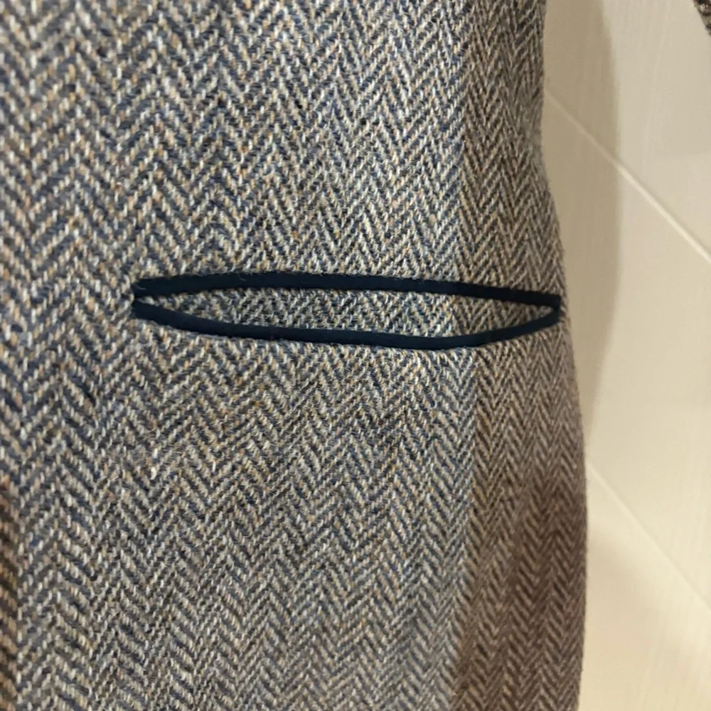 Vintage Harris Tweed Herringbone blazer Jacket Dark Academia / Preppy - Picture 7 of 9